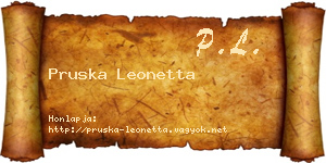 Pruska Leonetta névjegykártya